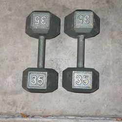 Pair Of 35 Pound Dumbbell