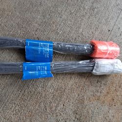 White and orange steak flags