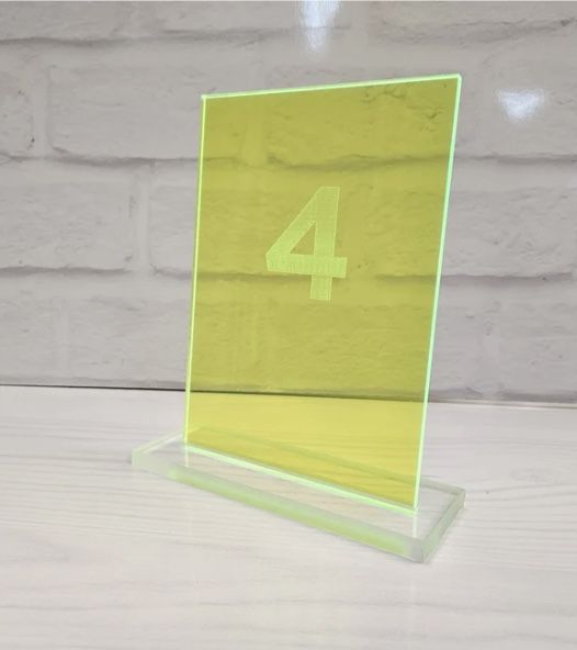Lime Green Acrylic Table Numbers For Wedding Or Event