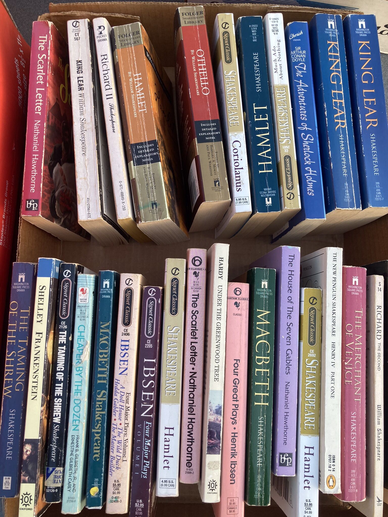 Used Book Sale! Classics - Required Reading - Poetry - Literature - All in Good to Like New Condition! Easy Porch/ Patio Pickup in Diamond Bar