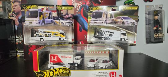 Hot Wheels Premium Team Transport & Honda Set (3 Packs)