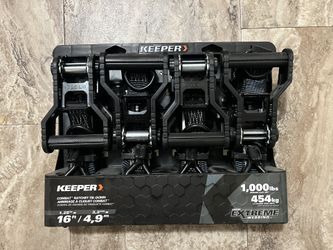 KEEPER 1.25"x16' Combat extreme Ratchet TieDown Straps 4PK 1000 lbs - NEW