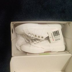 Brand New Superga White Trainers With Gold Buttons 