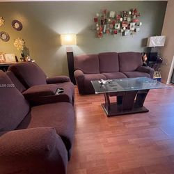 Faux Leather Sofa And Loveseat Recliner