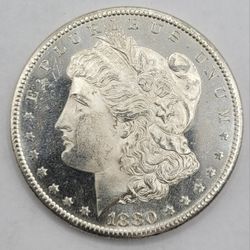 1880-S $1 Morgan Silver Dollar Mint-State DMPL Obv, Semi P/L Rev. Stunning!