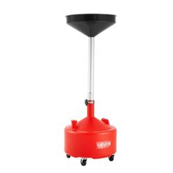 VEVOR 8 Gallon Waste Oil Drain Tank, Industrial Fluid Drain Tank with Adjustable Funnel Height, Portable Oil Drainer with Wheels, Fluid Fuel Transfer 