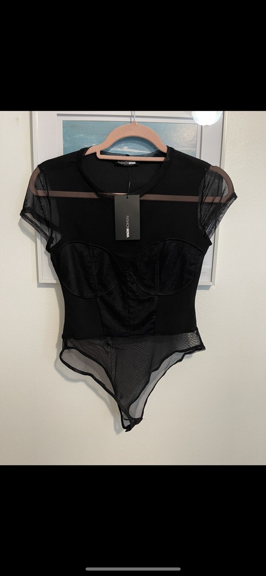 Fashion Nova True Love Bodysuit Size Small, New Whit Tags Original