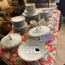 1920s PERFECT ANTIQUE CARMEN FINE CHINA - 88 DISHES !