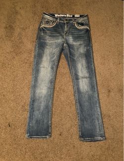 Wester blue jeans