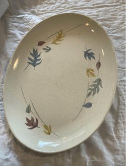 Vintage Autumn Leaves Franciscan Platter