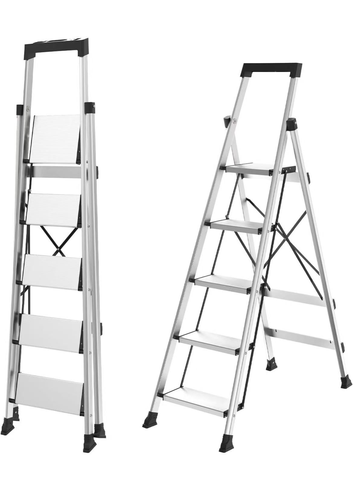 Aluminum ladder with 5 steps,