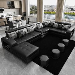 Brand new Sectional couch, bluetooth speaker, USB charging oboBrand new Sectional couch, bluetooth speaker, USB charging obo