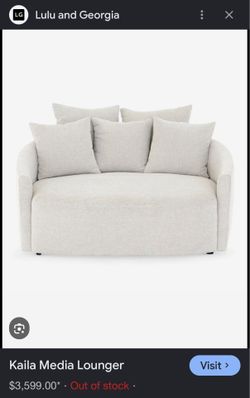 Lulu & Georgia Kaila Media Lounger – Light Gray (Discontinued Color!)