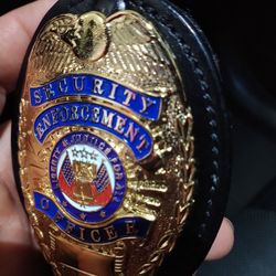 Security Gold Color Metal Badge 