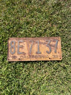 1932 California Plate