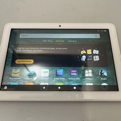 Amazon Fire HD 8 10th Gen Tablet 64GB White USB Type C 8” - $40