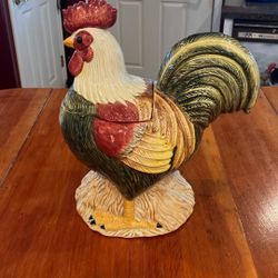 Beautiful Ceramic  Rooster Cookie Jar 