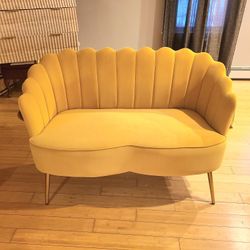 Yellow Accent Loveseat
