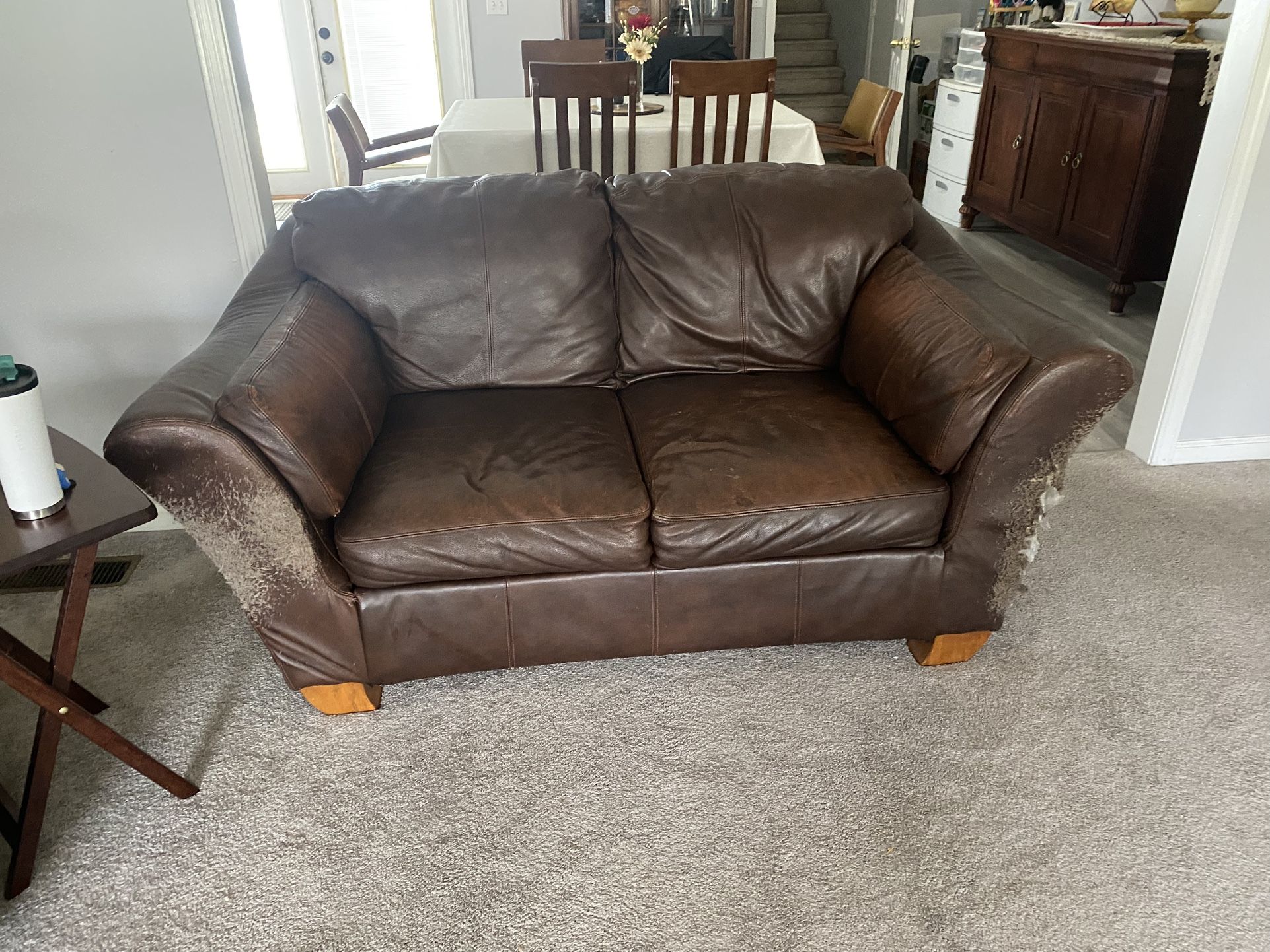 Leather Love Seat