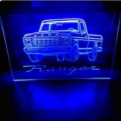 FORD RANGER LED NEON BLUE LIGHT SIGN 8x12