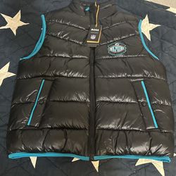 BOSS X NFL WATER-REPELLENT PADDED GILET WITH COLLABORATIVE BRANDING