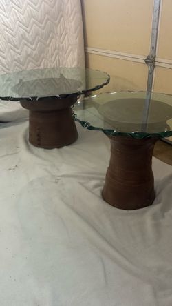 Rain drum glass table