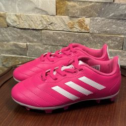 Unisex Sz 13 Adidas Goletto Soccer Cleats Hot Pink Sports Shoes Lace Up EUC