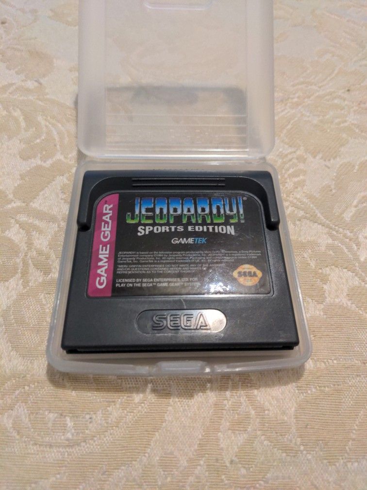Game Gear Jeopardy Sports Edition Used Game.