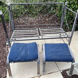 Patio Furniture Bench And Foot Rests 