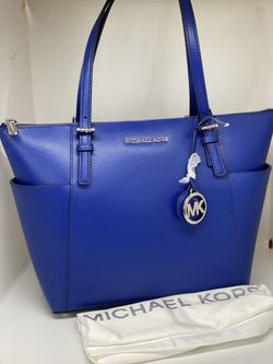 MICHAEL KORS JET SET SAPPHIRE LEATHER TOTE💥NWT💥