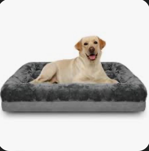 orthopedic dog extra large gray bed memory foam mattress pet soft comfort petco petsmart new