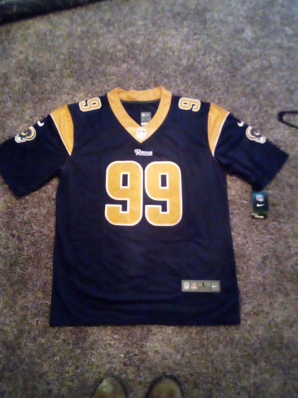 Nike On Field NFL Jersey Los Angeles Rams Aaron Donald # 99 Short Sleeve  Mens L for Sale in Topeka, KS - OfferUp