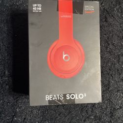 Beats Solo 3 Special Edition Red Headphones 