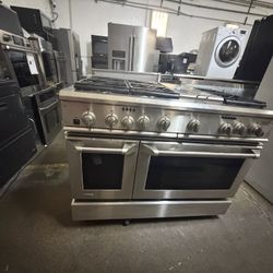 48” GE MONOGRAM DUAL FUEL RANGE STAINLESS STEEL 