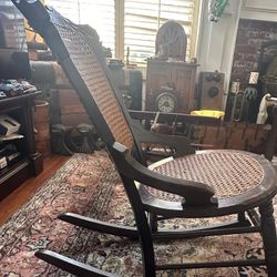 Antique Child’s Cane Rocking Chair – Excellent Condition – Solid Wood