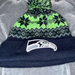 New Era Seahawks Christmas Beanie 