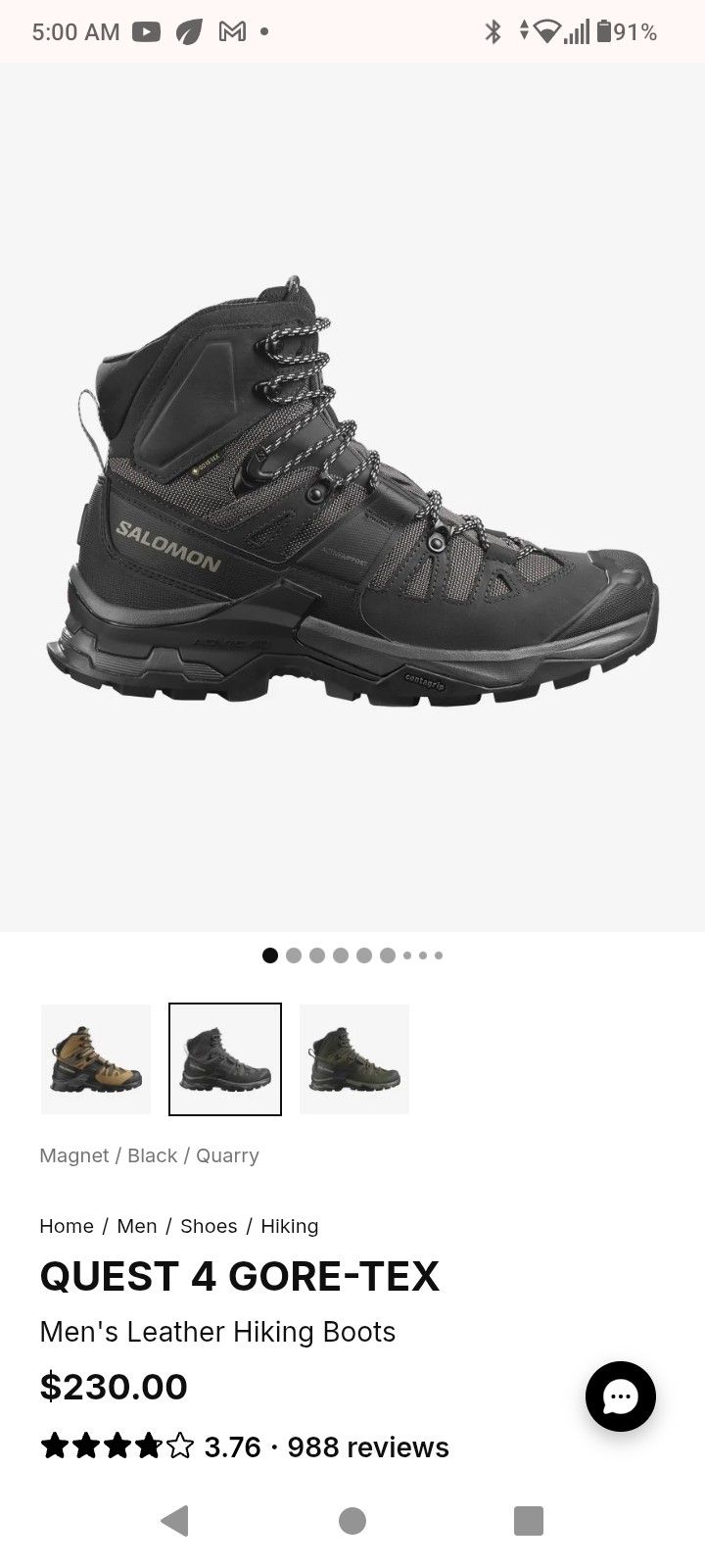 Salomon Quest 4D 3 GTX Hiking Boots