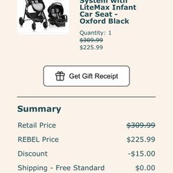 Rebel Stroller/ Car Seat set