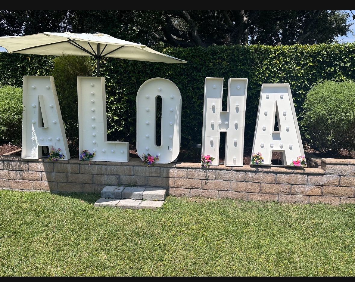 Aloha Sign With Lights