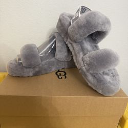Ugg oh Yeah Slide Grey Original New Size 10