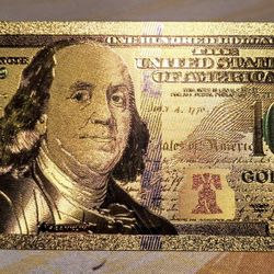 $100 Gold Foil Note