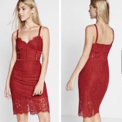 Express Red/Coral Lace Dress - Size 0 for Sale in Jacksonville, FL - OfferUp