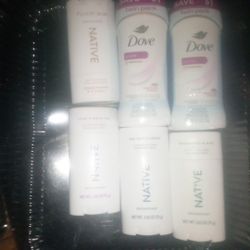 Native Deodorant & Dove Deodorant