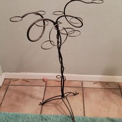 Rustic iron candle holder
