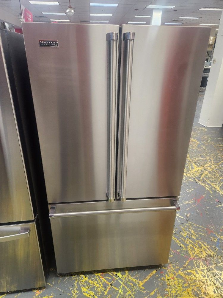 Viking 36 Inch French Door Refrigerator Counter Depth Stainless