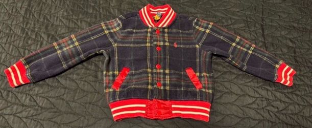 Ralph Lauren Polo Toddler(3T) Plaid Fleece jacket(GREAT CONDITION)