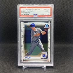 2020 Bowman Chrome Bobby Witt Jr Rookie RC PSA9