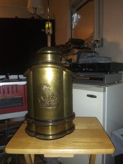 Solid brass table lamp