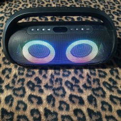 onn Portable FM Boombox with LED Lighting