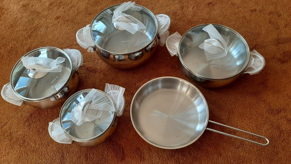 Premium Quality 18/10 Stainlees Steel 9 pcs Cookware set